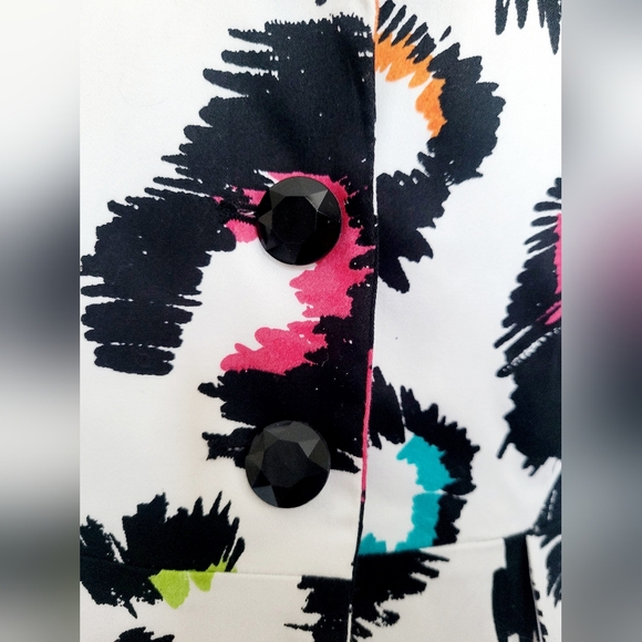 Sandro Paris Women's Luxe Stretch Cotton Blazer Jacket Lined Abstract Small - Picture 12 of 16